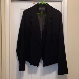 Black plus size blazer
